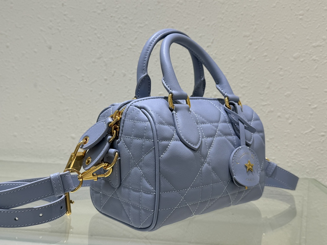 Dior Groove 20 Bag Pale Blue Macrocannage Calfskin